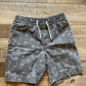Gap Kids boy’s gray palm tree print cotton shorts, size small